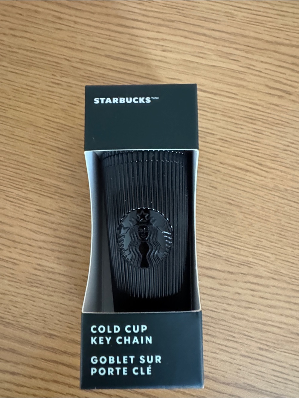 Starbucks Black Ribbed Cold Cup Key Chain